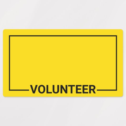 Geel blanco vrijwilliger labels (Design 2)