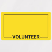 Geel blanco vrijwilliger labels (Design 1)
