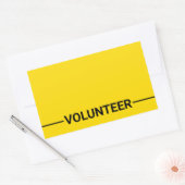 Geel blanco vrijwilliger rechthoekige sticker (Envelop)