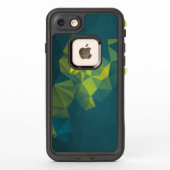 Geel blauw Abstract piramide Patroon (Achterkant)