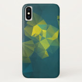 Geel blauw Abstract piramide Patroon Case-Mate iPhone Case (Achterkant)