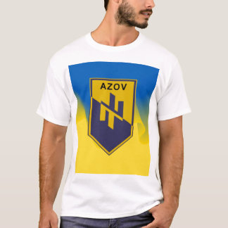 Geel blauw AZOV-bataljon T-shirt