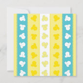 Geel Blauw Baby Boy Douche Uitnodigingen (Achterkant)