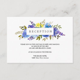 Geel Blauw Bloem HUWELIJK Ontvangst Bijlage