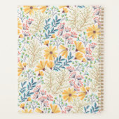 Geel Blauw Bloemige Planner & Journal Notitieboek (Achterkant)