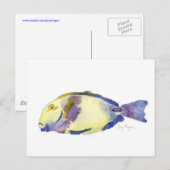 Geel/blauw Briefkaart (Voorkant / Achterkant)