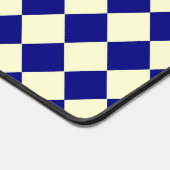 Geel Blauw Checker Diamant Patroon Bureaumat (Hoek)