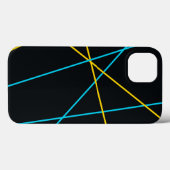 Geel, blauw, cool, trendy, stedelijk, moderne lijn Case-Mate iPhone case (Achterkant (horizontaal))
