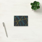 Geel, blauw, cool, trendy, stedelijk, moderne lijn post-it® notes (Kantoor)