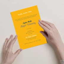 Geel Blauw Effen Kleur Vlakte, Aqiqah-Baby shower