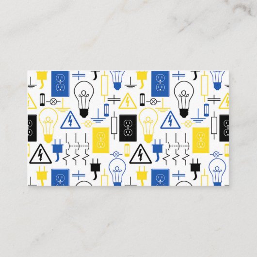 Geel blauw elektrisch Visitekaartje (Achterkant)