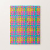 Geel blauw en groen speldenpuzzel legpuzzel (Verticaal)