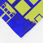 Geel Blauw en Paars Dekbed Fleece Deken (Hoek)