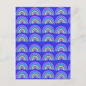 Geel, blauw en Paarse regenboog Briefkaart (Voorkant)