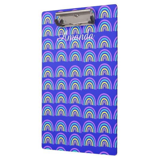 Geel, blauw en Paarse regenboog Klembord (Links)