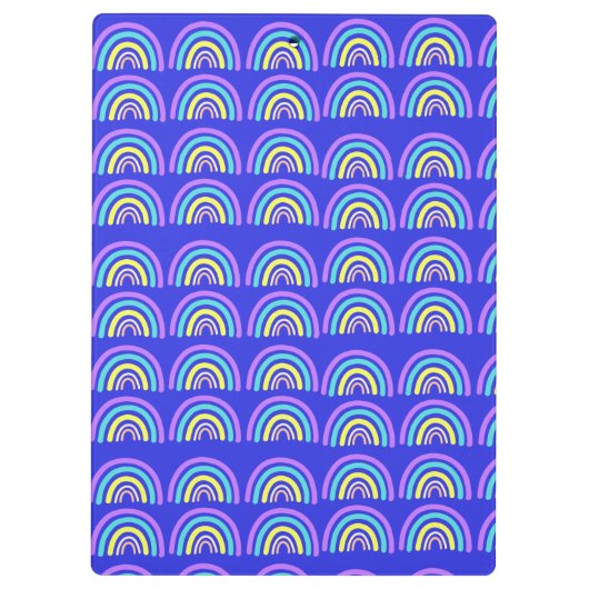 Geel, blauw en Paarse regenboog Klembord (Achterkant)