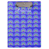 Geel, blauw en Paarse regenboog Klembord (Voorkant)