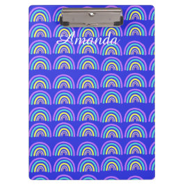 Geel, blauw en Paarse regenboog Klembord