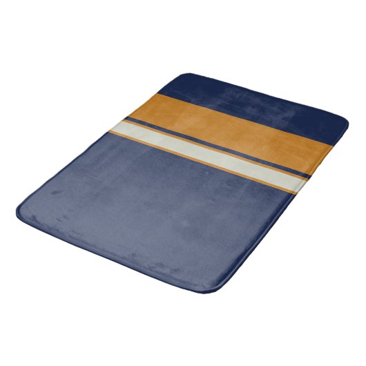 Geel Blauw en Pearl Stripes Badmat (Gekanteld)