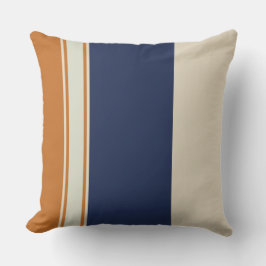 Geel Blauw en Pearl Stripes Kussen