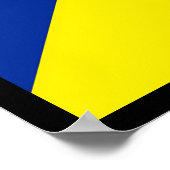 Geel, blauw en rood diagonaal Bauhaus-ontwerp Poster (Hoek)