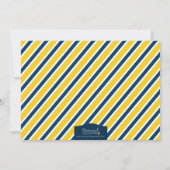 Geel blauw Football Voetbal Uitnodiging (Achterkant)