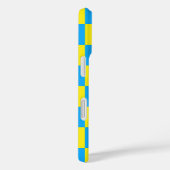 Geel Blauw Geruit Controlepatroon Case-Mate iPhone Case (Achterkant / Rechts)