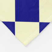 Geel Blauw Geruit Diamant Patroon Fleece Deken (Hoek)