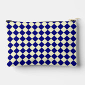 Geel Blauw Geruit Diamant Patroon Klein Etui (Achterkant)