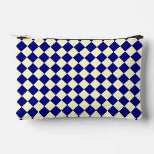 Geel Blauw Geruit Diamant Patroon Klein Etui