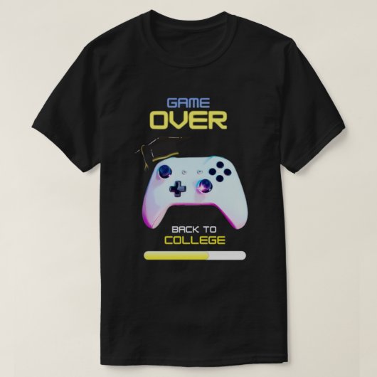 Geel Blauw Glow Glitter Terug naar school T-shirt (Design voorkant)