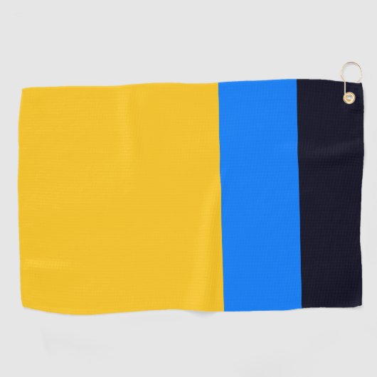 Geel blauw golfhanddoek (Horizontaal)