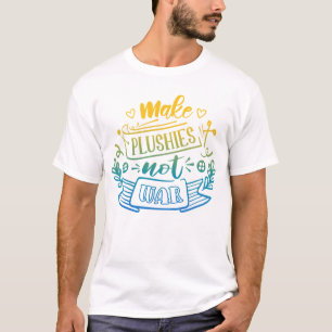 Geel blauw gradiëntvredescitaat voor duwbakken t-shirt