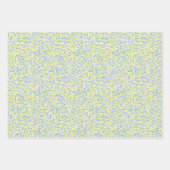 Geel, Blauw & Groen Abstract Inpakpapier Vel (Voorkant)