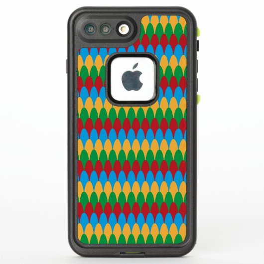 Geel Blauw Groen & Rood Geometrische Scallops (Achterkant)