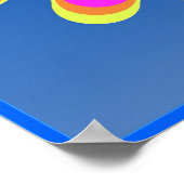 Geel Blauw Groen Rood Poster (Hoek)
