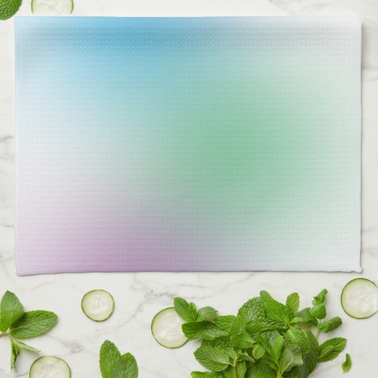 Geel Blauw Groen Roze Paarse kleurrijke Sjabloon Theedoek (Gevouwen)