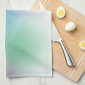 Geel Blauw Groen Roze Paarse kleurrijke Sjabloon Theedoek (Quarter Fold)