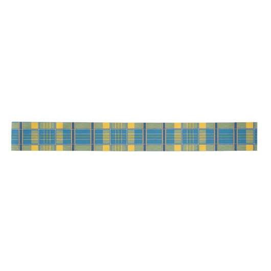 Geel, Blauw & Groen Satijnen Lint (Voorkant)