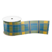 Geel, Blauw & Groen Satijnen Lint (Spoel)