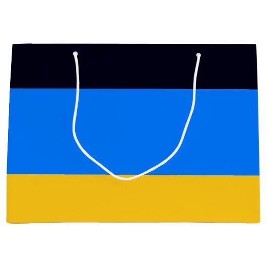 Geel blauw groot cadeauzakje (Voorkant)