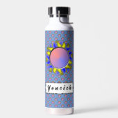 Geel-blauw het Lint van de Schijf door Kenneth Yon Waterfles (Links)