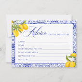 Geel Blauw Hoofd Squeeze Bruids douche Advieskaart Kaart (Voorkant)