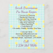 Geel blauw huis Reiniging Janitorial Glove Schort Flyer (Achterkant)