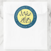 Geel blauw je deed het klas van 2023 Afstuderen Ronde Sticker (Tas)