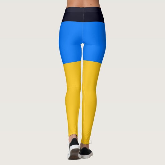 Geel blauw leggings (Achterkant)