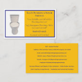 Geel & Blauw Loodgieter Loodgieter Diensten Toilet Visitekaartje (Voorkant / Achterkant)