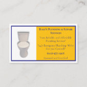 Geel & Blauw Loodgieter Loodgieter Diensten Toilet Visitekaartje (Voorkant)