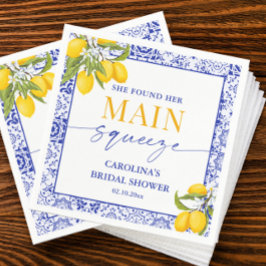 Geel Blauw Main Squeeze Vrijgezellenfeest Citroen Servet