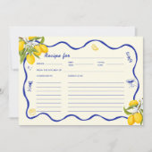 Geel Blauw Main Squeeze Vrijgezellenfeest Recept K Kaart (Voorkant)